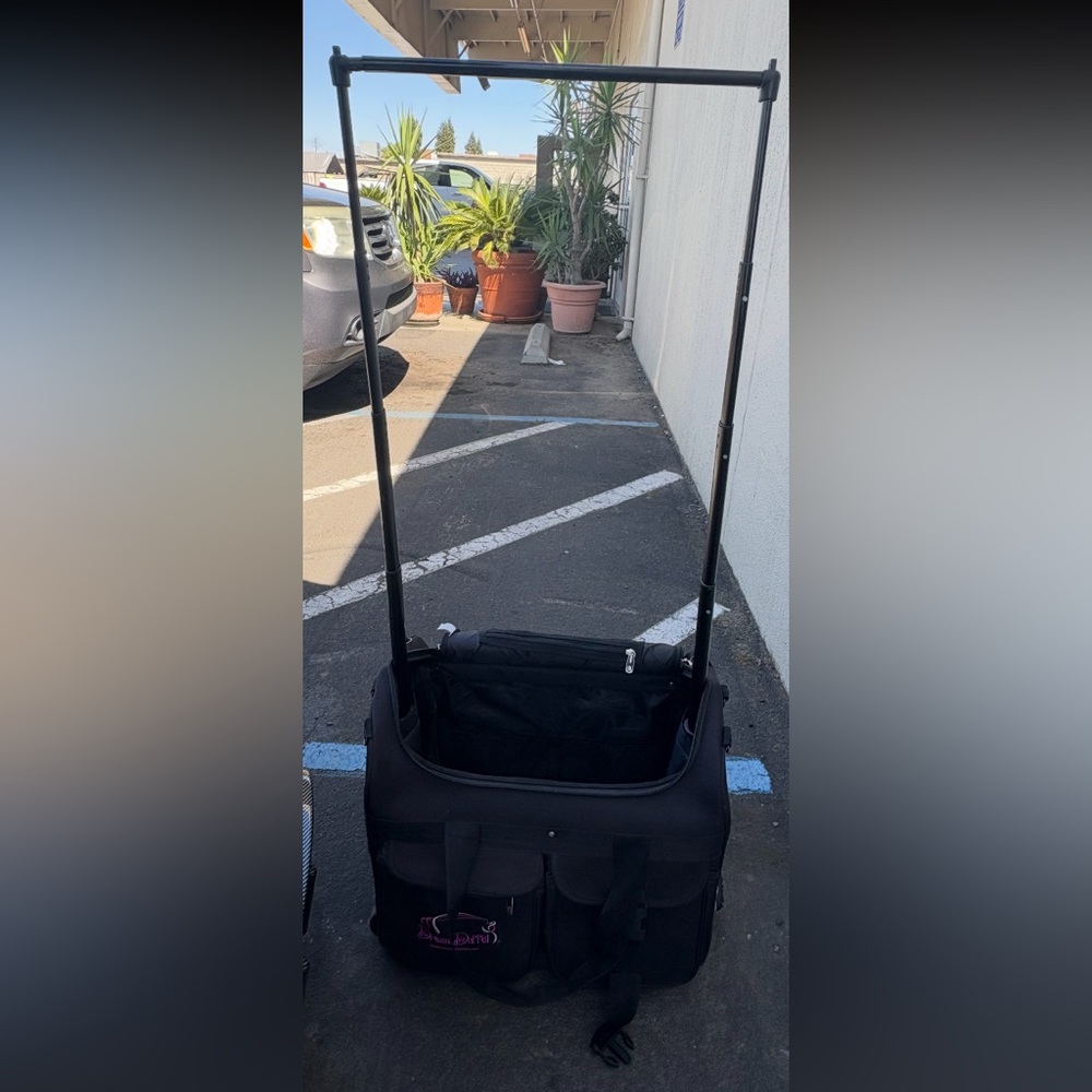 Large Rolling Dream Duffel Dance Bag with Hanging Rack - Picture 2 of 5